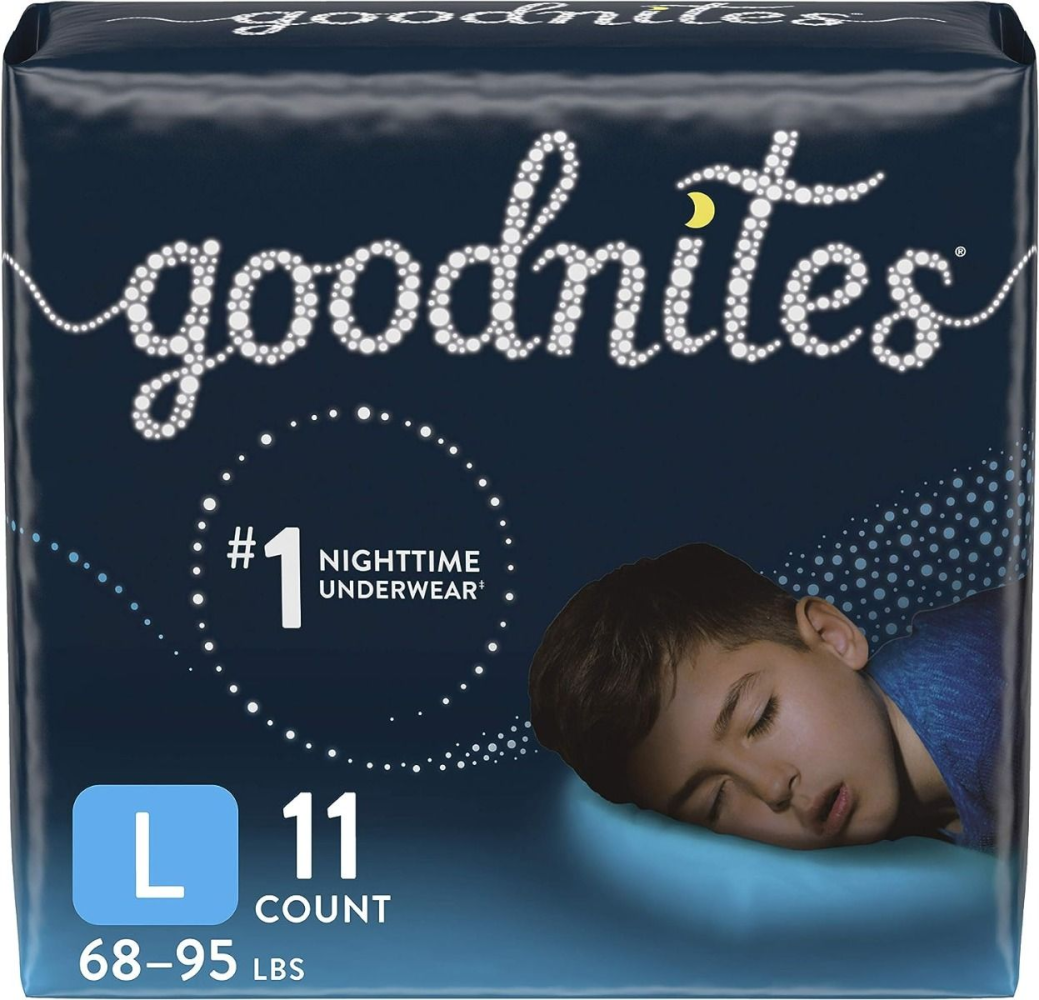Goodnites Boys Nighttime Underwear, Large, 11 CT