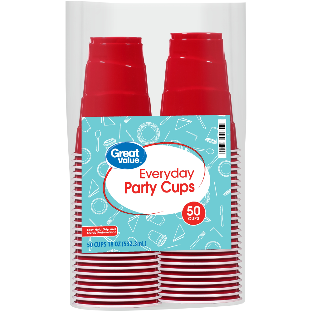 Store Brand Plastic Party Cups 50 Count 18 Oz