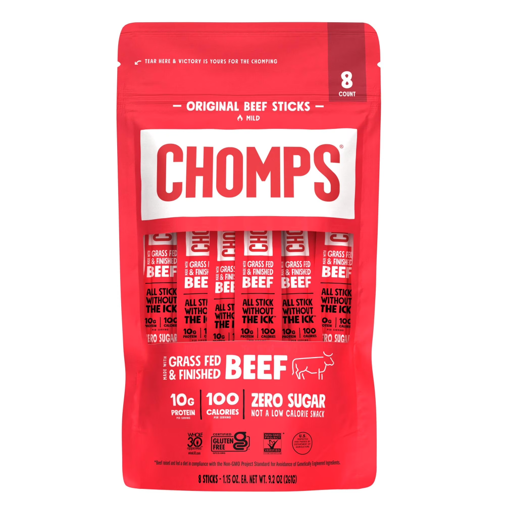 Chomps Original Beef Meat Sticks - 9.2oz/8ct