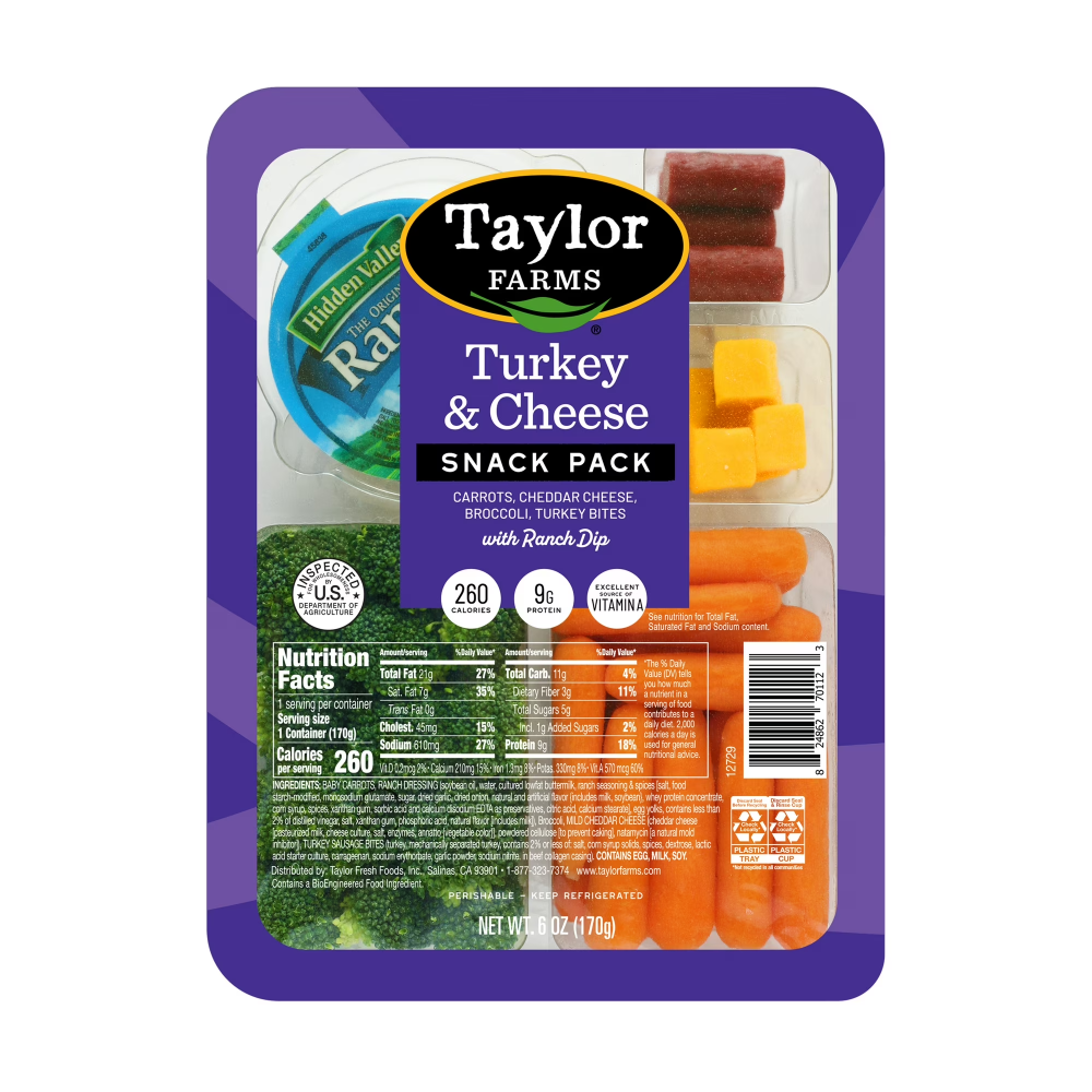 Taylor Farms Turkey and Cheddar Snack Pack 6oz