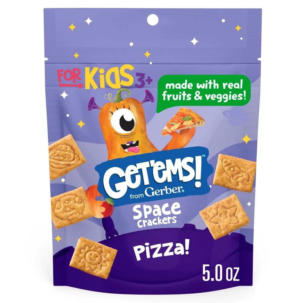 Get'ems! from Gerber Space Crackers Kids Snacks - Pizza, 5oz
