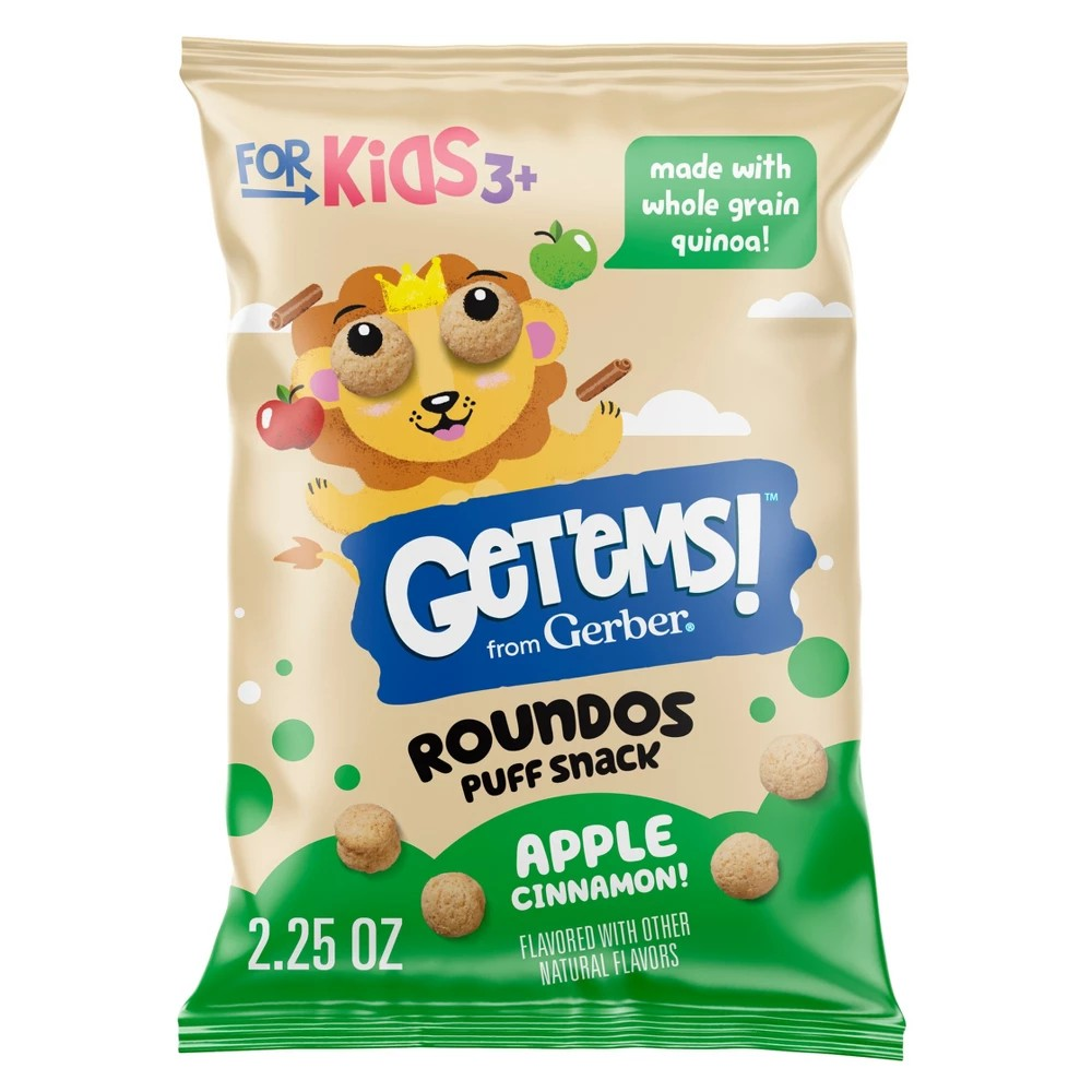 Get'ems! from Gerber Roundos Puffs Kids Snacks - Apple Cinnamon, 2.25oz