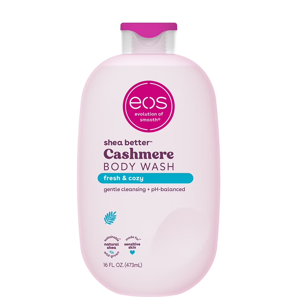 eos Shea Better Cashmere Body Wash - Fresh & Cozy Creamy Gel Formula, 16 Oz