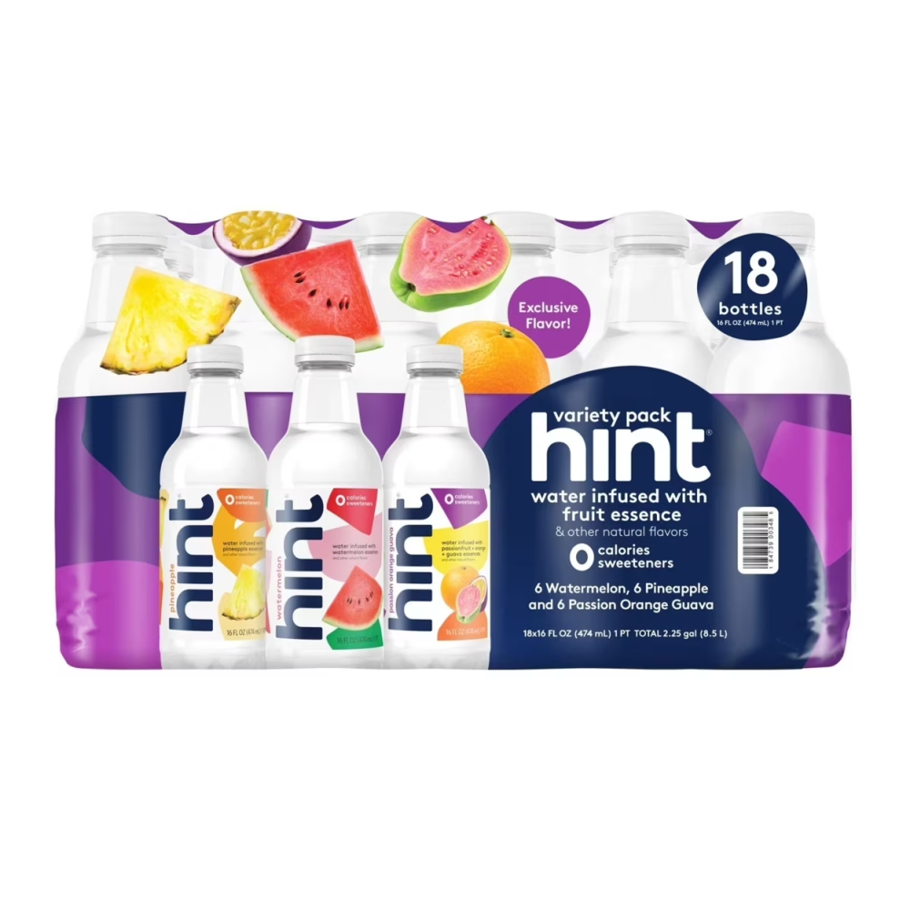 Hint Flavored Water Variety Pack 16 Fluid Ounce (Pack of 18)