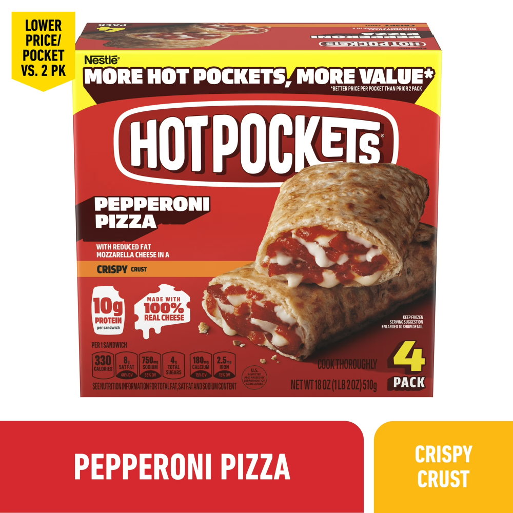 Hot Pockets Pepperoni Pizza 4CT, 18 oz