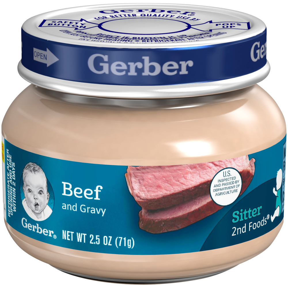 Gerber 2nd Foods, Beef and Gravy 2.5 Oz