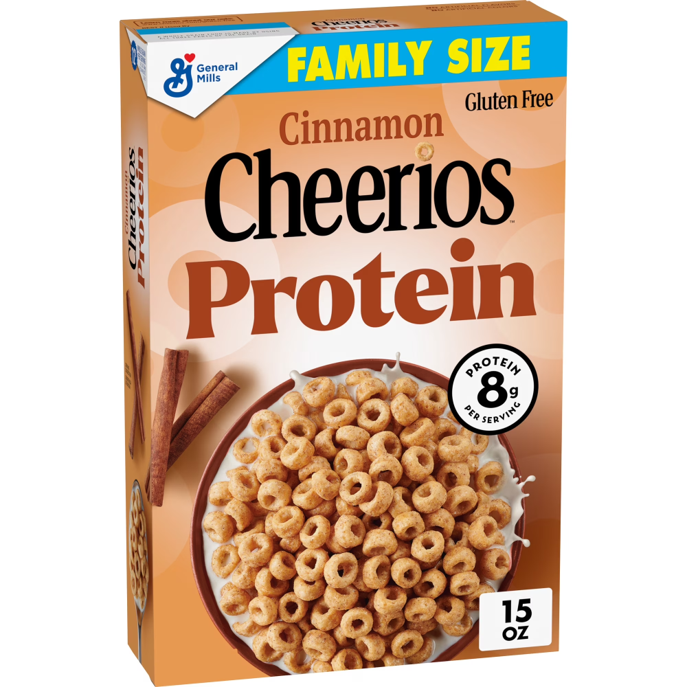 Cheerios Protein Cereal Cinnamon 8g Protein Family Size, 15 Oz