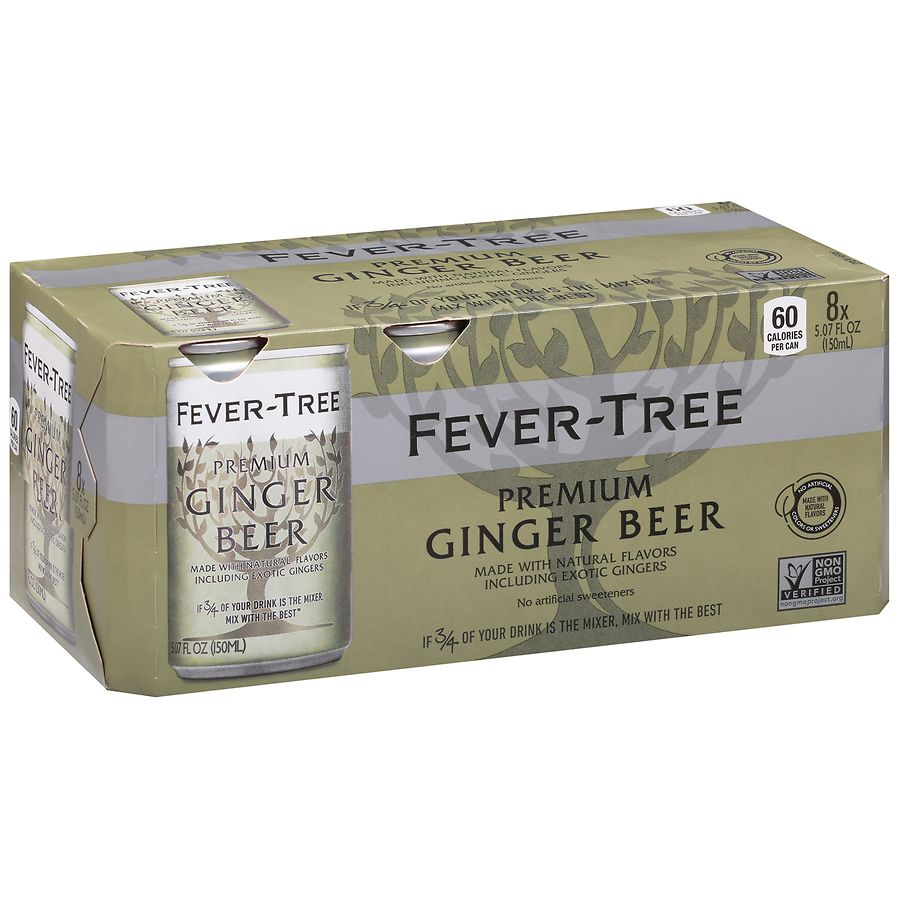 Fever Tree Ginger Beer, 8 Pack 5oz Cans