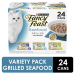 Fancy Feast 3 Flavor Variety Pack Grilled Seafood 24CT of 3oz Cans 72oz PKG